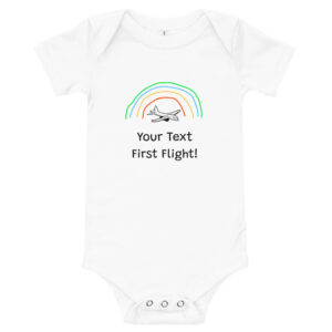 Personalized “First Flight” Baby Bodysuit